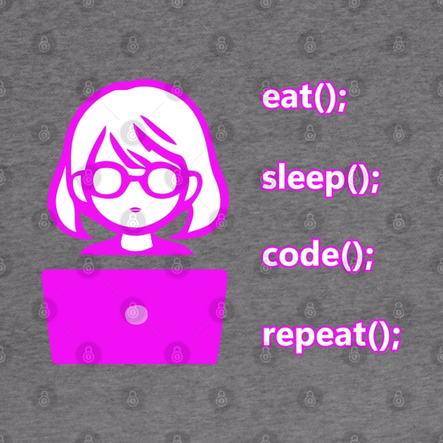 Girl Eat Sleep Code Repeat by IDesign23